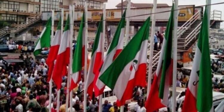 •A political party flag in Nigeria