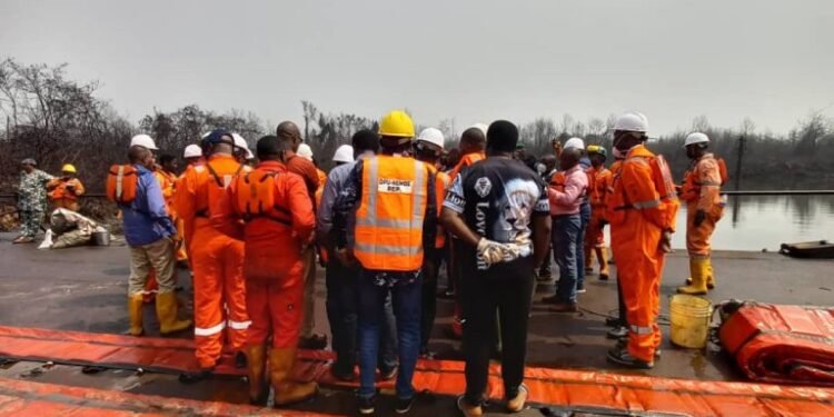 •The Nembe oil spill site, Bayelsa State