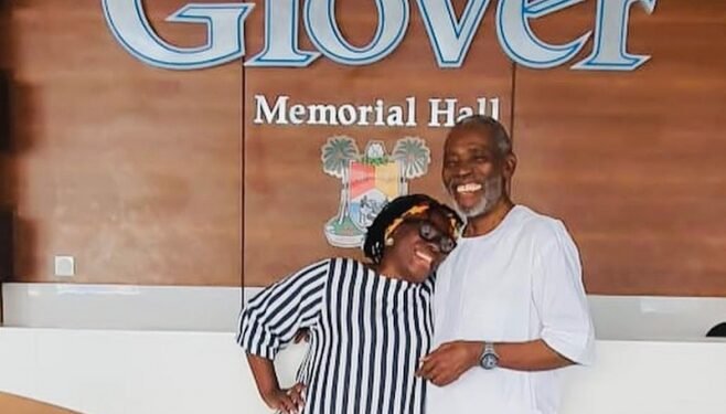 •Olu Jacobs with Joke Silva