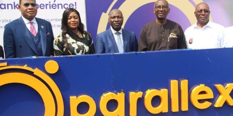 L-R: Reverend Thomas Ehis Amenkhienan, Non-Executive Director, Parallex Bank, Dr. Adeola Philips, Chairman, Parallex Bank Limited, Olufemi Bakre, Managing Director/CEO, Parallex Bank Limited, Dr. Ernest Ndukwe, OFR, Chairman, MTN Nigeria, His Excellency, Deputy Governor of Delta State, Deacon Barrister Kingsley Otuaro.