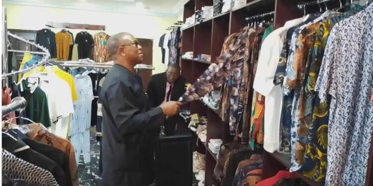 •Peter Obi shopping at Toga, Awka ... recently