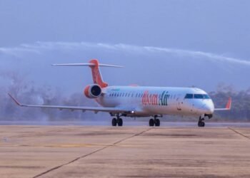 Gov Diri Lauds Ibom Air as Inaugural Flight Lands at Bayelsa Airport