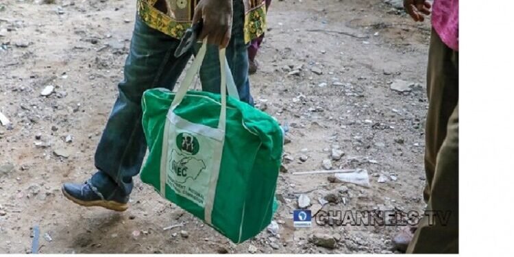 •An election official on duty...