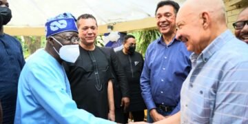 PHOTO: Tinubu Visits Murray-Bruce Family over Mother’s Death