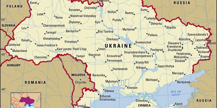 •Map of Ukraine