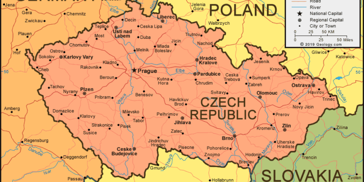 •Map of Czech Republic