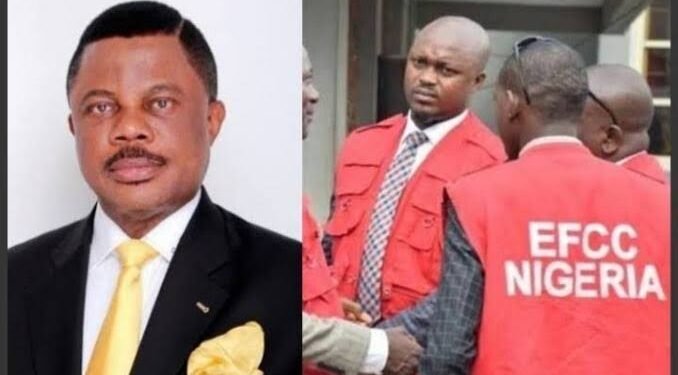 •Willie Obiano and EFCC operatives