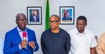 2023: Obaseki Receives Obi, Says PDP Must Embrace Equity, Fairness