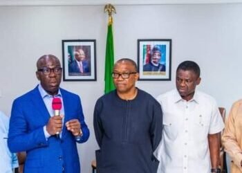 2023: Obaseki Receives Obi, Says PDP Must Embrace Equity, Fairness