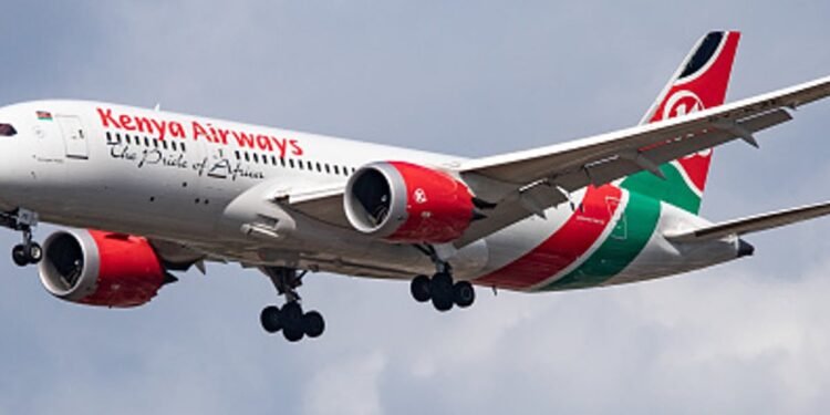 •Kenya Airways airplane