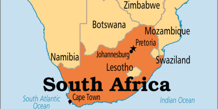 •Map of South Africa