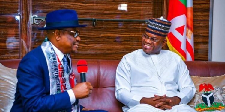 •Governor Nyesom Wike (l) and Gov Yahaya Bello (r)