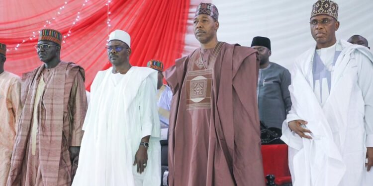 •R - L: Rotimi Amaechi, Babagana Zulum, Ali Ndume and TY Buratai