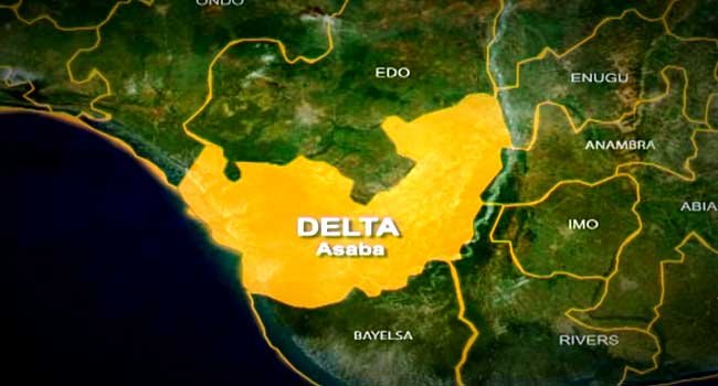 •Map of Delta State, South-south Nigeria.