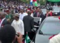APC Convention Officially Kicks-off as Buhari Arrives Eagles Square