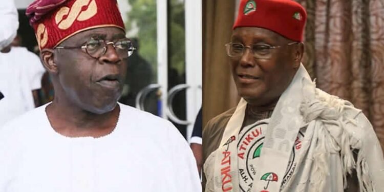 •PDP presidential candidate in 2023 general election, Alhaji Atiku Abubakar (r) and his APC counterpart, Alhaji Bola Tinubu (l)