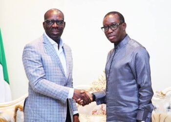 Obaseki Congratulates Okowa on Emergence as PDP’s Vice Presidential Candidate