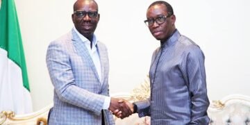Obaseki Congratulates Okowa on Emergence as PDP’s Vice Presidential Candidate