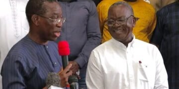 Okowa: PDP will Overcome All Challenges before Elections  –   VP candidate visits gov Ortom