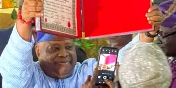 Osun Governor-elect Adeleke Gets Certificate of Return from INEC
