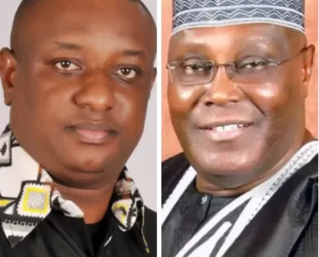 •Alhaji Atiku Abubakar (r) and Festus Keyamo (l)