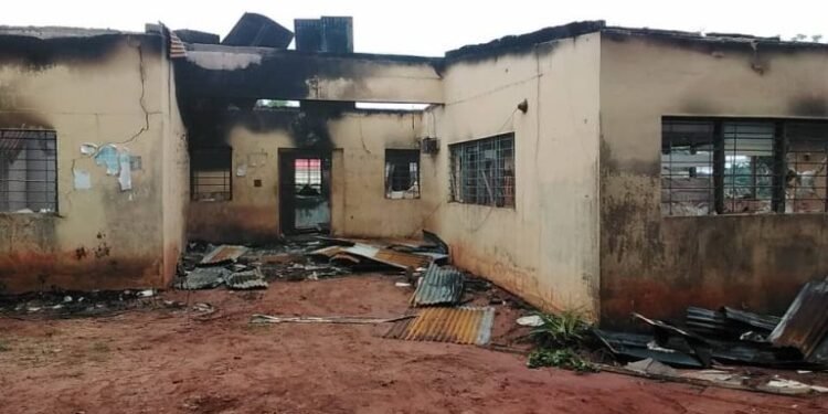 •INEC office in Igboeze North LGA, Enugu State, set ablaze on Sunday.