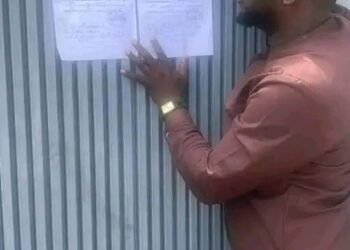 Delta 2023: Bailiff Finally Pastes ‘Notice of Appeal’ on Edevbie’s Gate