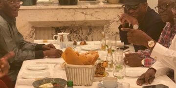 PHOTOS | Finally, Wike Hosts Atiku in London – governors Fintiri, Ikpeazu, Ortom, Makinde present