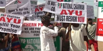 PDP Crisis: ‘Ayu Must Go’ Protest hits Katsina ahead 2023 Campaigns