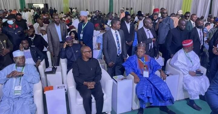*L-R: Atiku Abubakar (PDP), Peter Obi (LP), Kashim Shettima (APC, VP) and Rabiu Kwankwaso (NNPP).