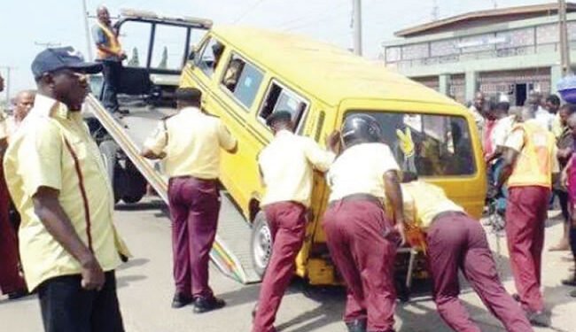 •LASTMA officials ... on duty in Lagos