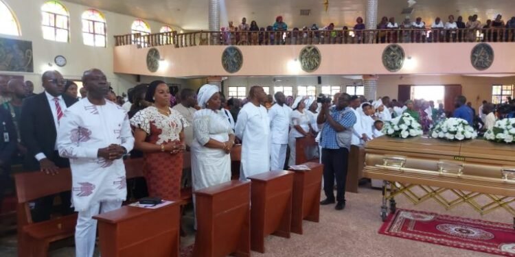 •Church service for Rotimi Amaechi's late father-in-law,  Boniface Nwankwo