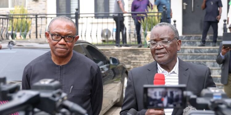 •Governor Sam Ortom (r) and former Governor Peter Obi (l)