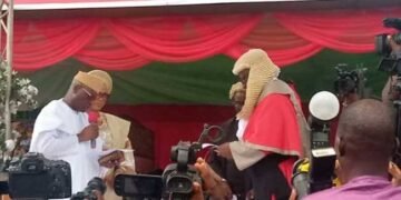 Oyebanji Sworn in as Ekiti Governor, as Fayemi Bows Out