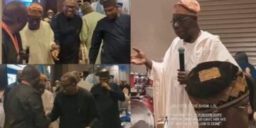 ‘My Job is Done’: Obasanjo Gives up Seat for Peter Obi at Event