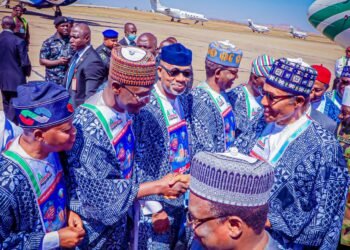 Buhari, Adamu, 13 APC Govs Attend  Tinubu Presidential Campaign Flag off  in Jos 