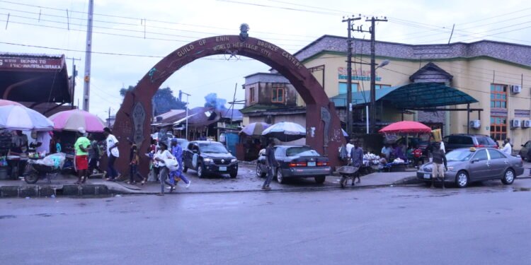 •The Igun Street gate
