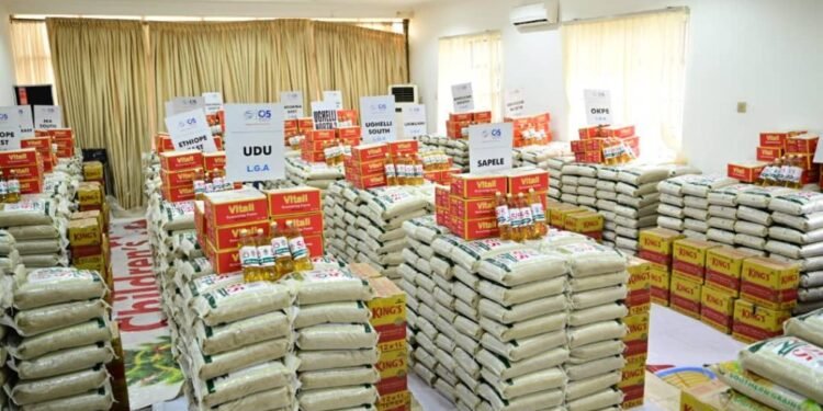 •Food stuffs for indigent women in Delta