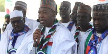 Mammoth Crowd as Zulum Flags off Campaign for Re-election 