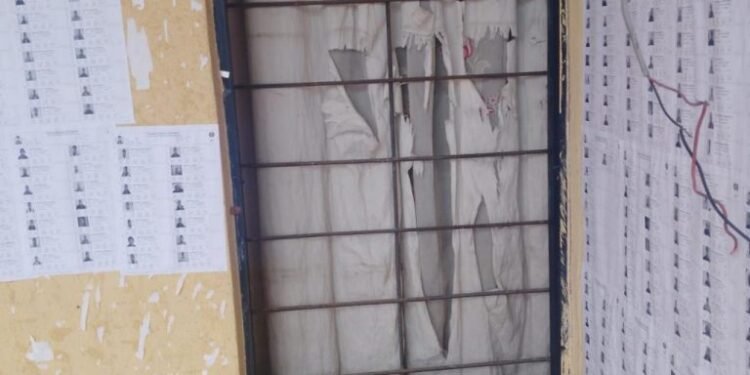 •Vandalised INEC facility at Isu Local Government Area (LGA) of Imo State.