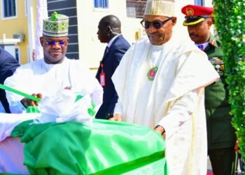 Buhari in Kogi,  Thumbs up Yahaya Bello on Security, Projects’ Execution