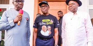 PDP Governors Obaseki, Diri, Okowa Strategise on Presidential Election Victory
