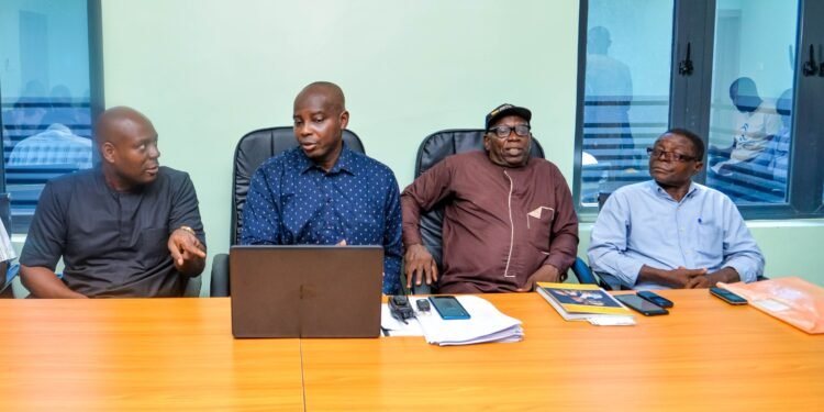 *L-R: President, Edo State Pig Farmers Association, Uwa Oviawe; Chairman, Edo State Chapter of All Farmers Association of Nigeria (AFAN), Comrade Joel Julius Usiagu; Chairman, Edo State Chapter of the Poultry Association of Nigeria, Imasuen Kingsley, and Vice Chairman, Edo State Chapter of AFAN, Sylvester Akhimen, during a press conference by the farmers’ association in Benin City, on Tuesday, January 31, 2023.