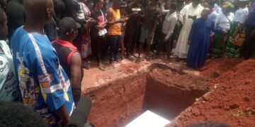 Tears, Agony as Gov Okowa’s Security Aide, Aleh, is Buried in Agbor