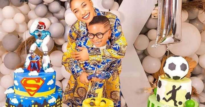 *Tonto Dike and son, Andre