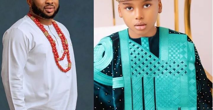 *Olakunle Churchill (l) and son (r)