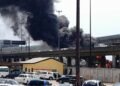 Just in: Fire razes Blue Rail Line station in Lagos