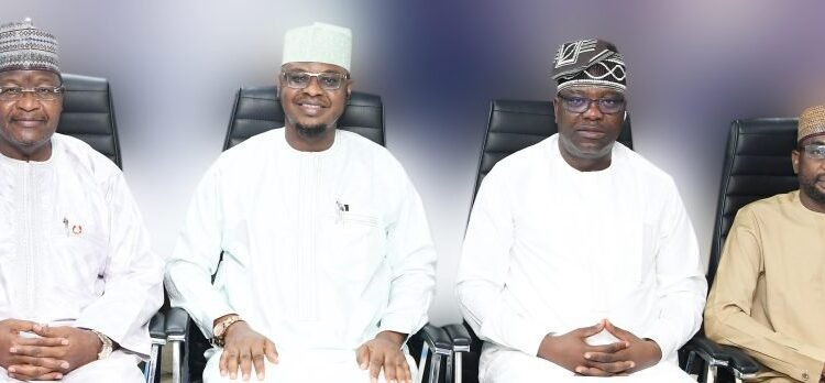 *Minister Isa Pantami (2nd l) and members of the committee