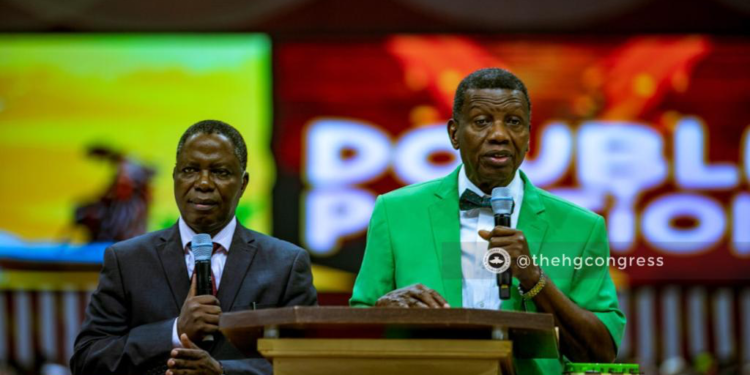 *Pastor EA Adeboye (in green jacket)