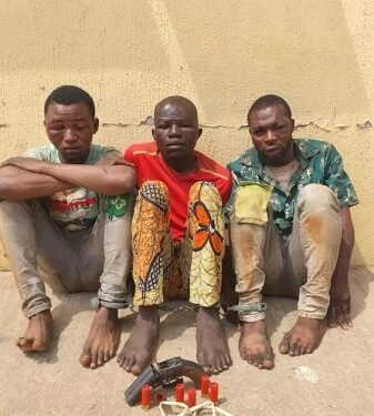 •The arrested robbery suspects in Ogun